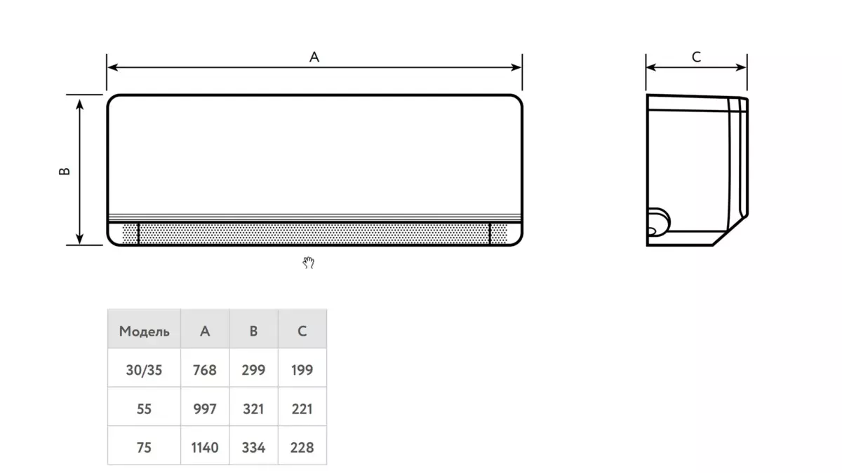 funai-kagami-inverter-gabarity-vnutrennego bloka