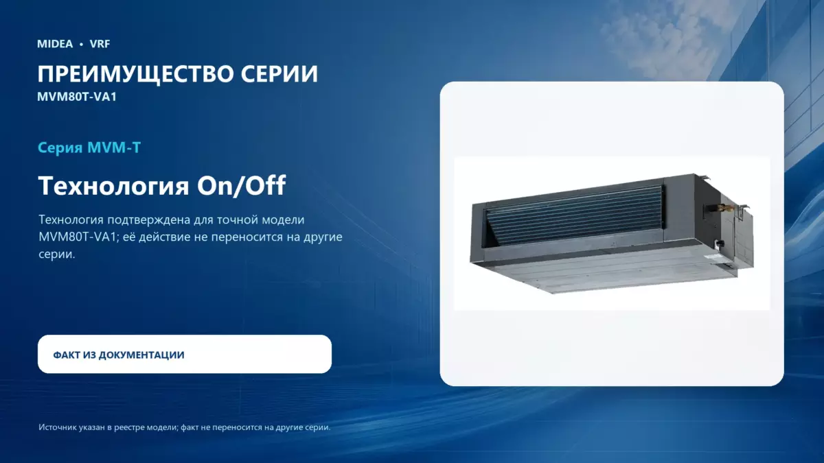 Midea VRF MVM80T-VA1 — преимущество серии