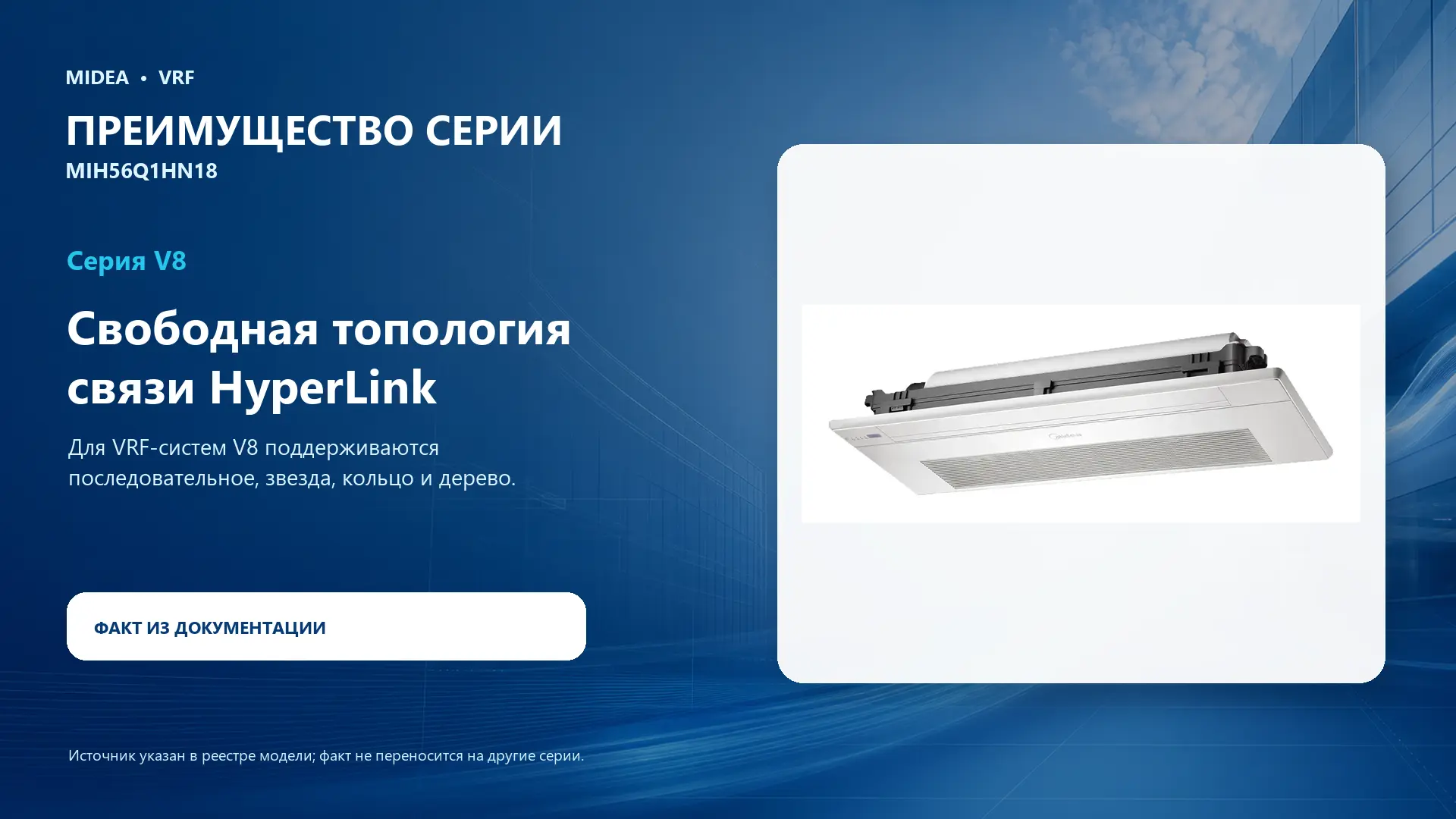 Midea VRF MIH56Q1HN18 — преимущество серии