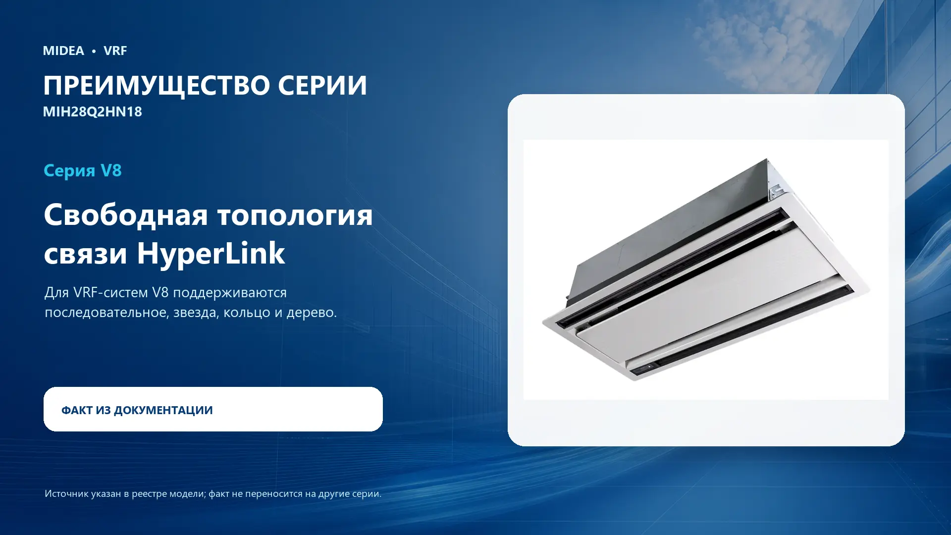 Midea VRF MIH28Q2HN18 — преимущество серии